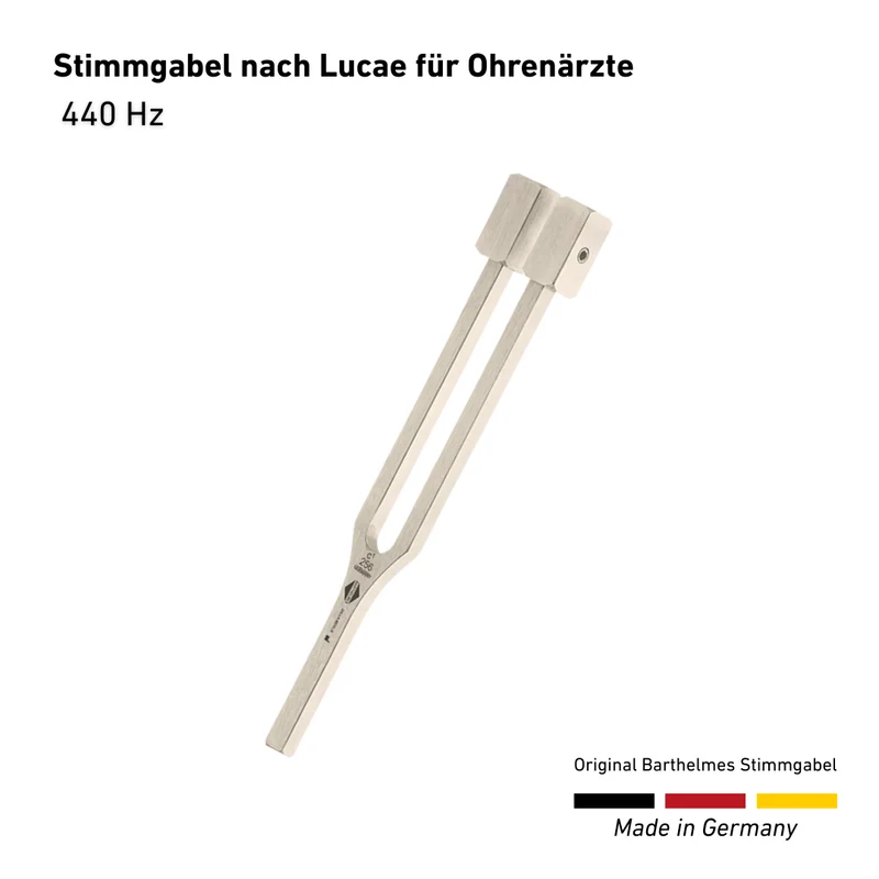 256 HZ Stimmgabel nach Hartmann mit Dämpfer für Ohrenärzte | Art.-Nr. 110031