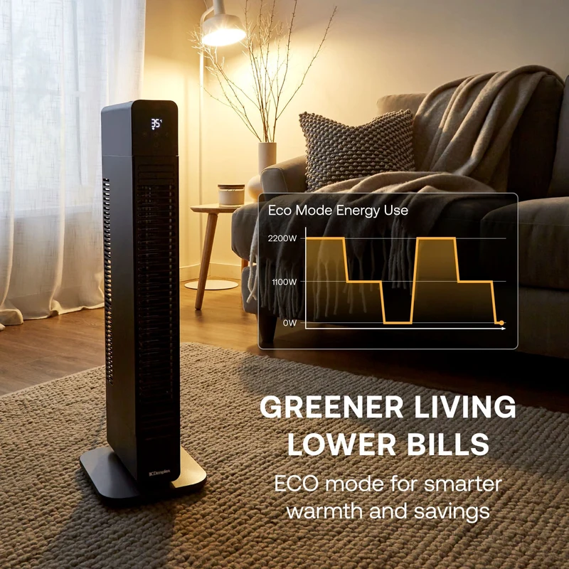 Dimplex ThermaFlex 2-in-1 Baseboard and Tower Fan Heater 2200 Watts
