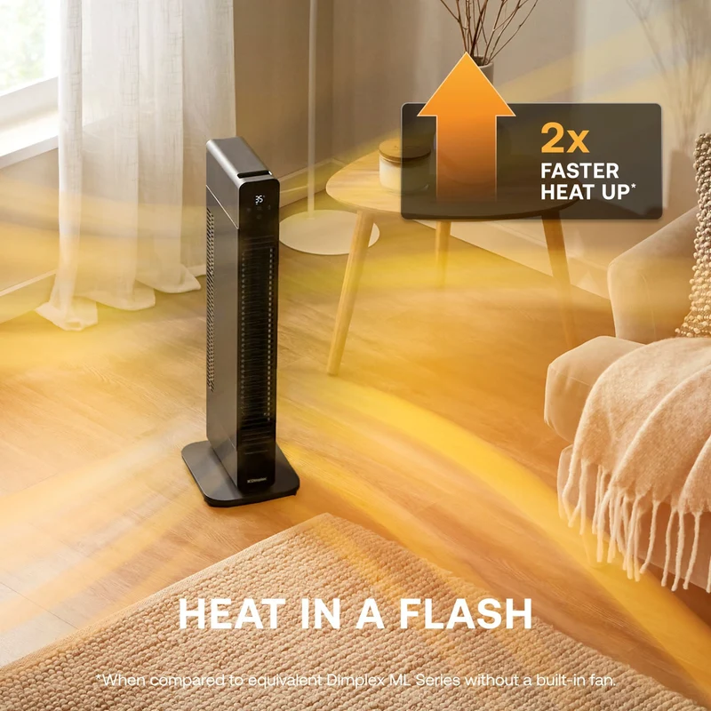 Dimplex ThermaFlex 2-in-1 Baseboard and Tower Fan Heater 2200 Watts