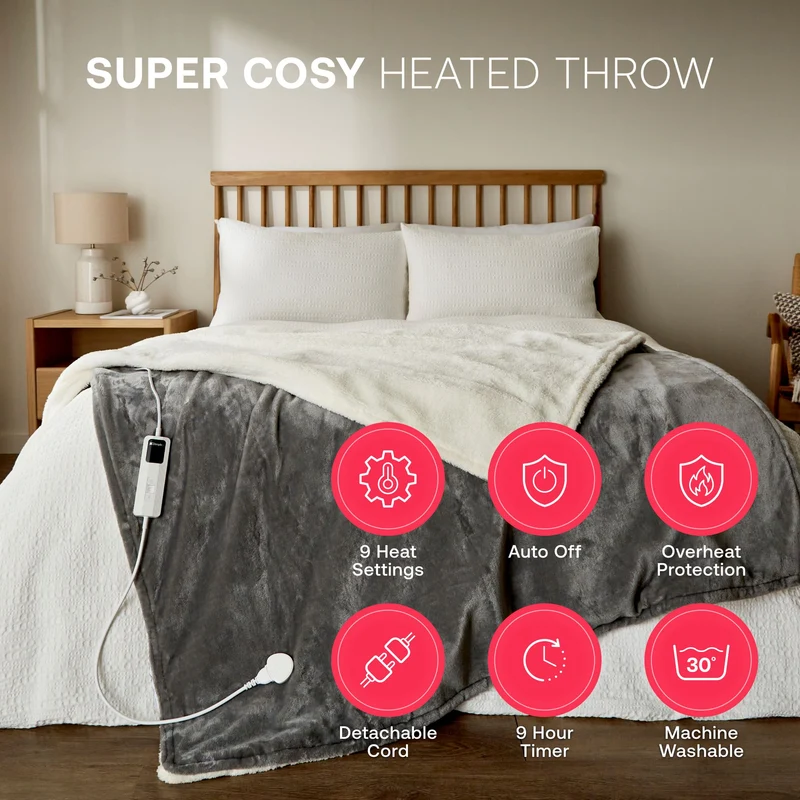 Dimplex Super Cosy Sherpa Heated Throw