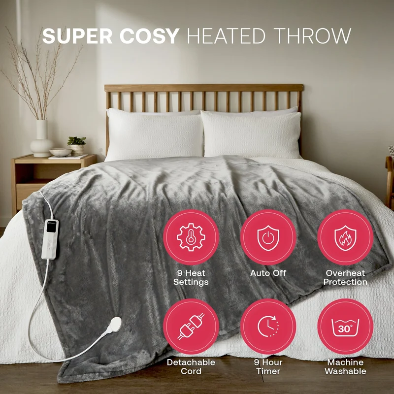 Dimplex Super Cosy Washable Heated Throw