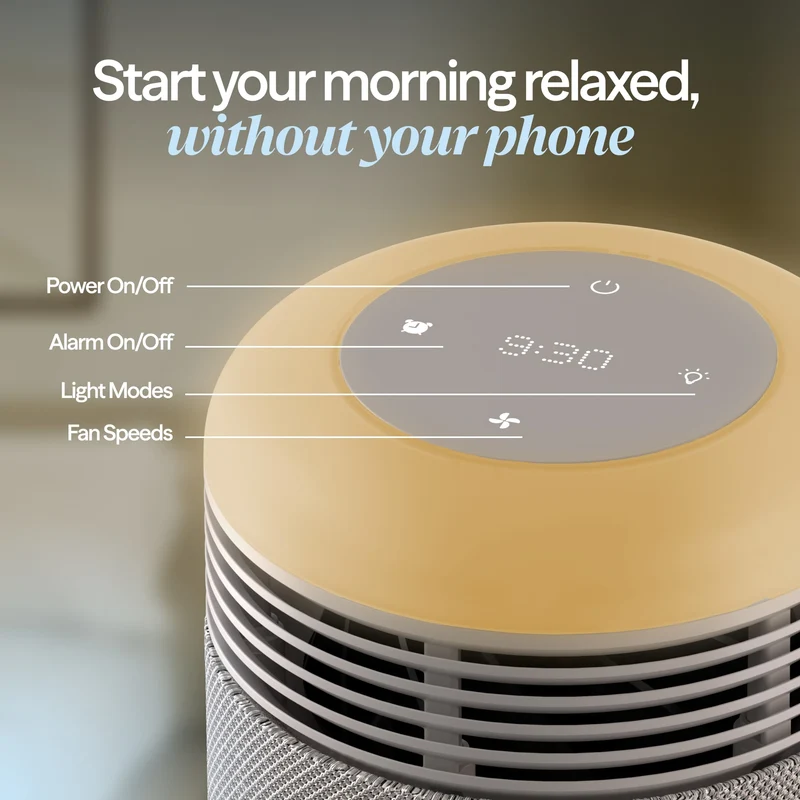 Blueair Mini Restful™ Sunrise Clock Air Purifier With HEPASilent™ Technology