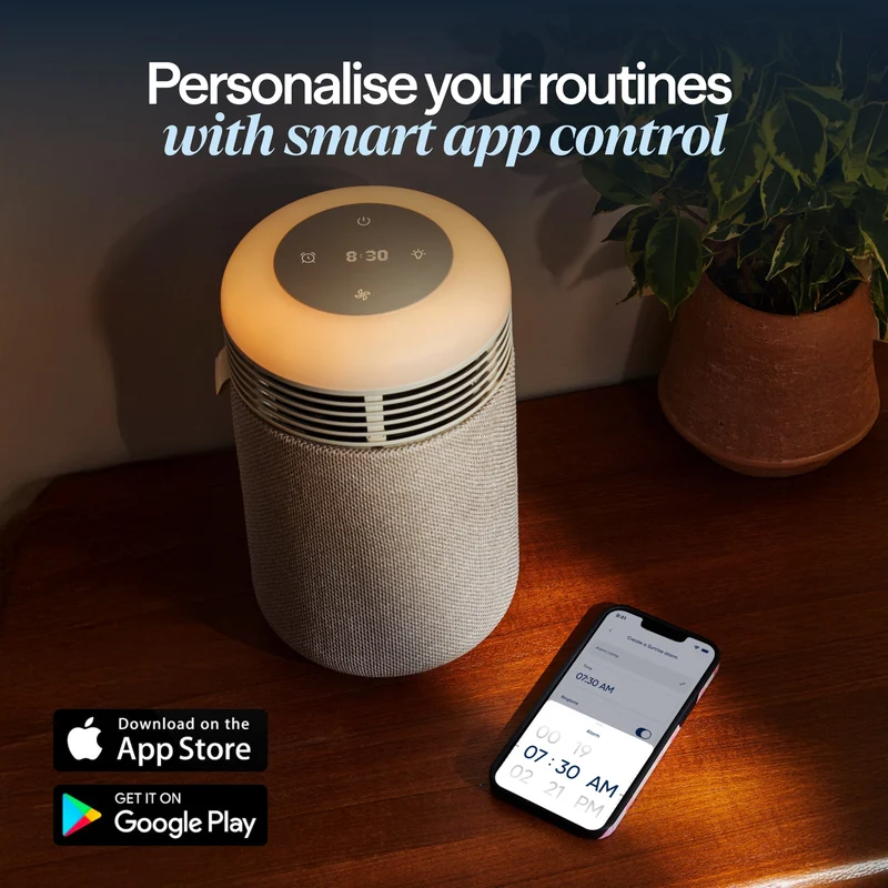 Blueair Mini Restful™ Sunrise Clock Air Purifier With HEPASilent™ Technology