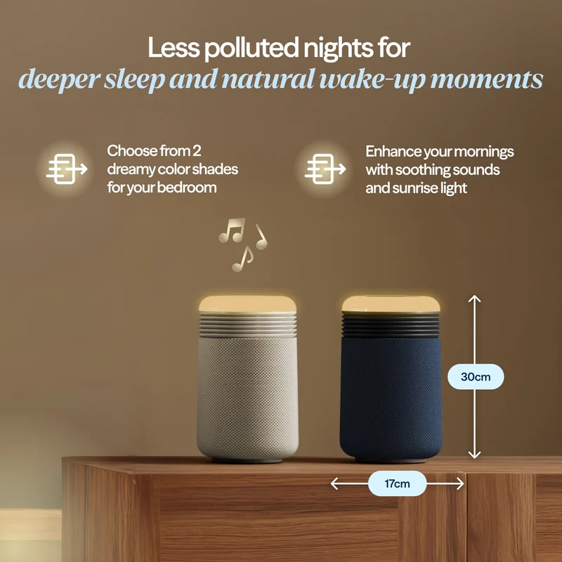 Blueair Mini Restful™ Sunrise Clock Air Purifier With HEPASilent™ Technology