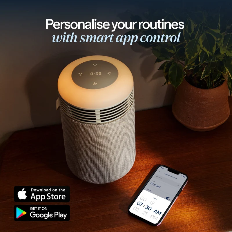 Blueair Mini Restful™ Sunrise Clock Air Purifier With HEPASilent™ Technology