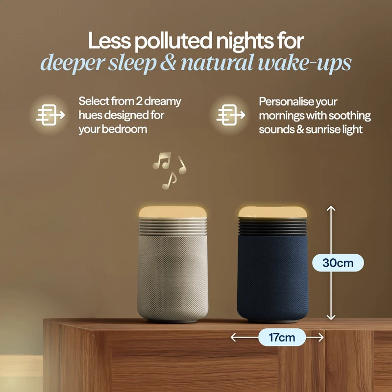 Blueair Mini Restful™ Sunrise Clock Air Purifier With HEPASilent™ Technology
