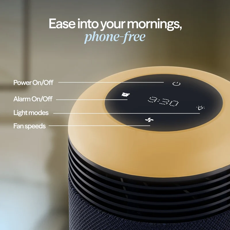 Blueair Mini Restful™ Sunrise Clock Air Purifier With HEPASilent™ Technology