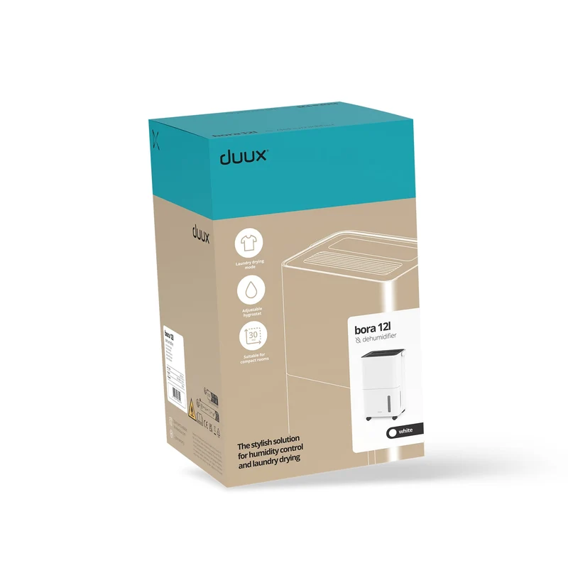 Duux Bora Smart Air Dehumidifier Refrigerant With Laundry Mode 12L/Day