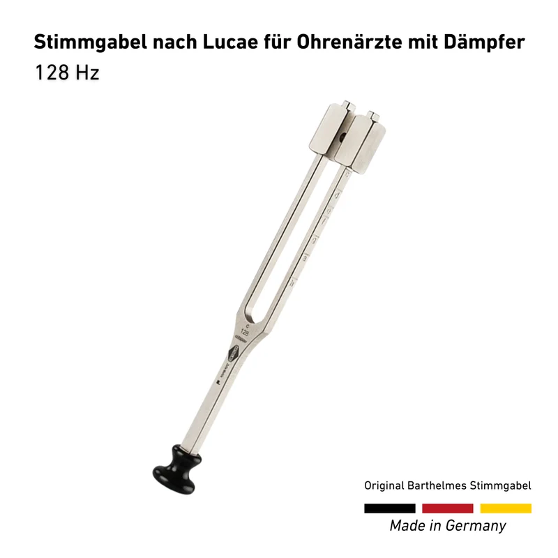 128 Hz Stimmgabel nach Lucae mit Dämpfer | Art.-Nr. 110005