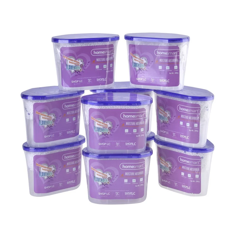 HOMESMART 10er Set Feuchtigkeitsabsorber Boxen - Frischer Duft für saubere Luft, duftfrei