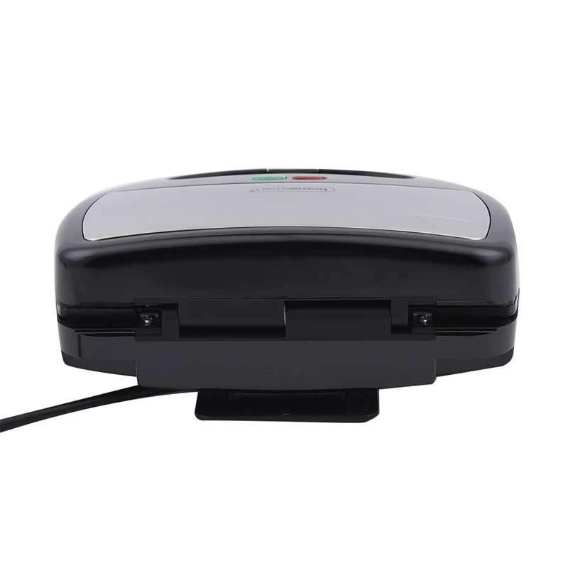HOMESMART - tragbarer Sandwichmaker mit 3 austauschbaren Einsätzen, Größe 24x23x9 cm, Schwarz