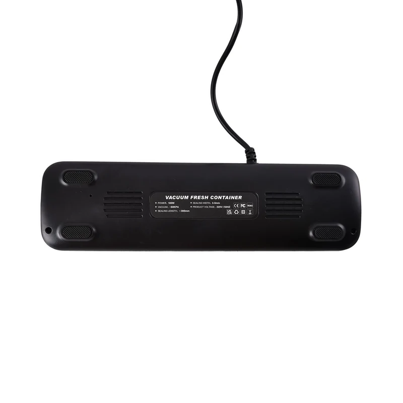 HOMESMART - Vakuumverpackungsmaschine, inkl. 30 Beutel und 6m Rolle, 37,5x18,5x8,5 cm, schwarz