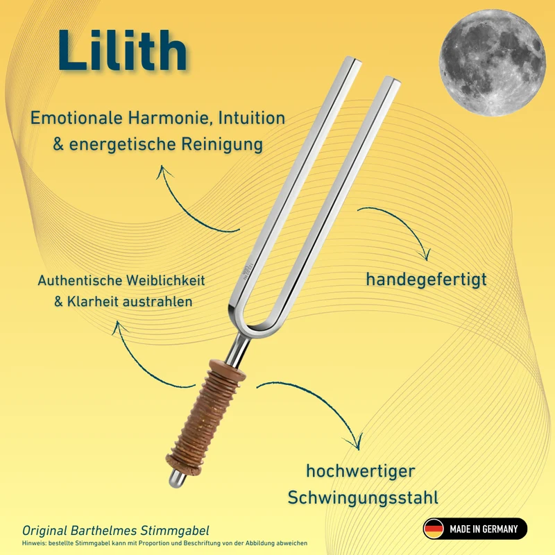 Stimmgabel Lilith Wellness mit Korkgriff 123,02 Hz | Art.-Nr. 220007