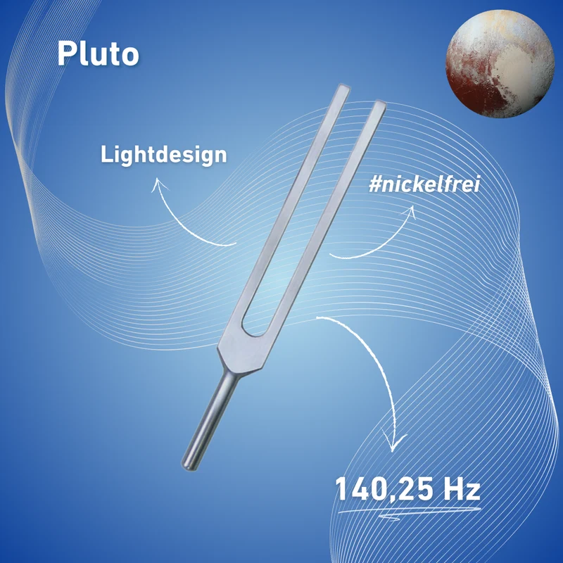 Gravur: Stimmgabel Pluto Lightdesign 140,25 HZ | Art.-Nr. 220032 + Gravur