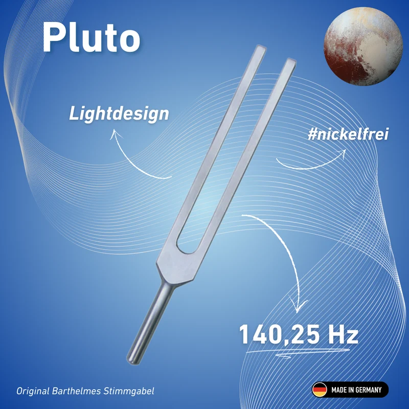 Gravur: Stimmgabel Pluto Lightdesign 140,25 HZ | Art.-Nr. 220032 + Gravur