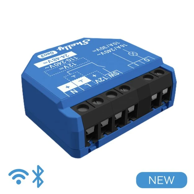 Shelly 1 Gen3 - Relais - WLAN & Bluetooth - Smart Home