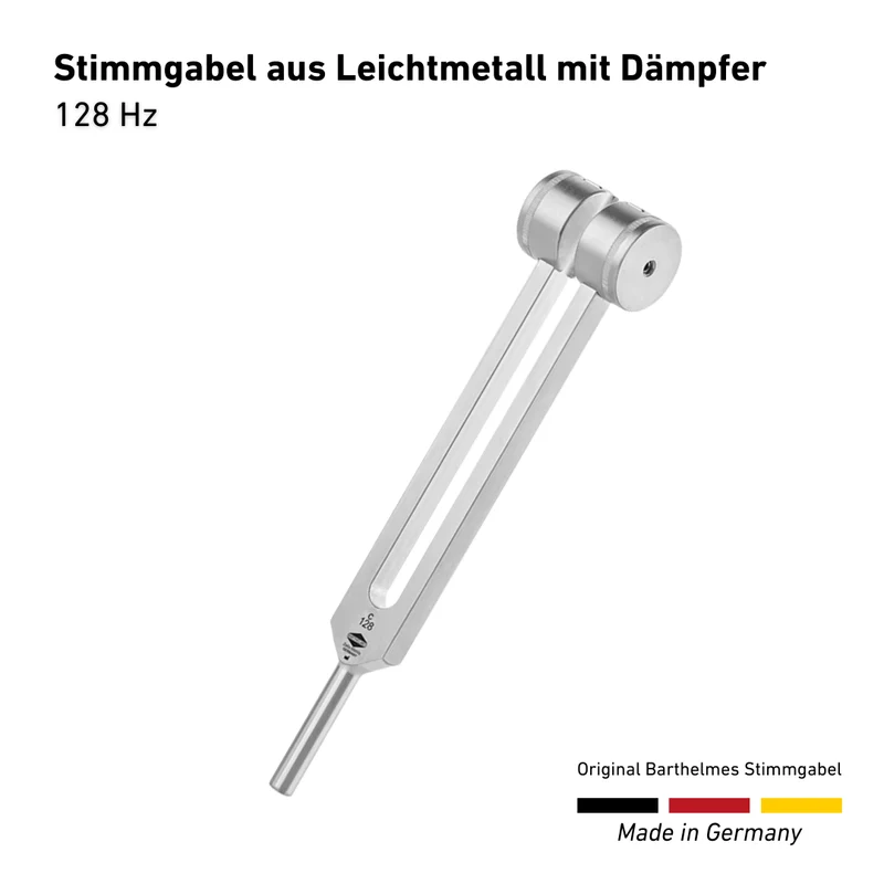 128Hz Stimmgabel aus Leichtmetall mit Dämpfer | Art.-Nr. 110007