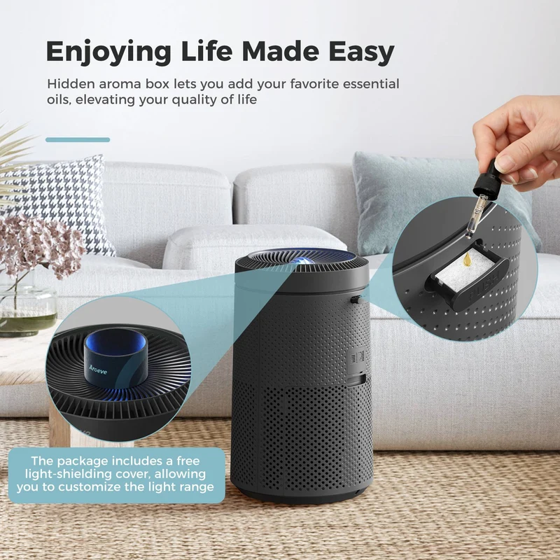 AROEVE Air Purifiers | MK09W (Space Grey)