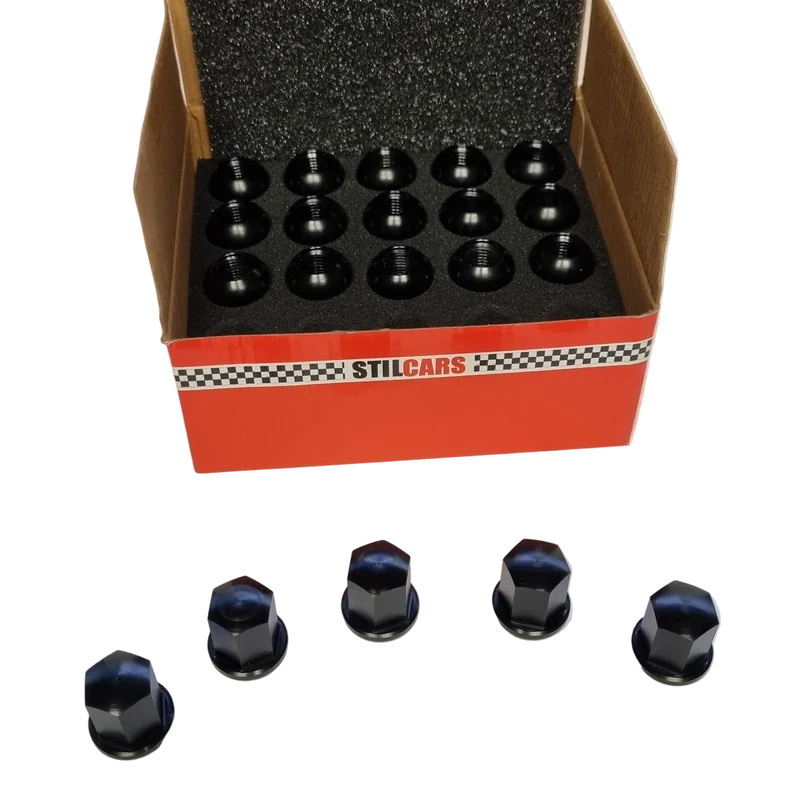 Aluminium Radmuttern schwarz/Set 20 Stk.