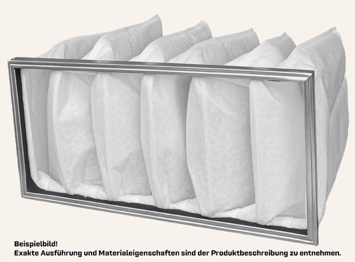 Taschenfilter 592 x 287 x 360mm G4 / ISO Coarse 60%, Met.-Rahmen