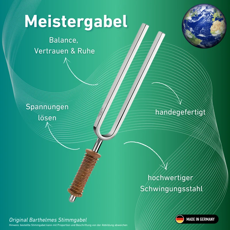 Stimmgabel Meistergabel Wellness mit Korkgriff 128 Hz | Art.-Nr. 220011