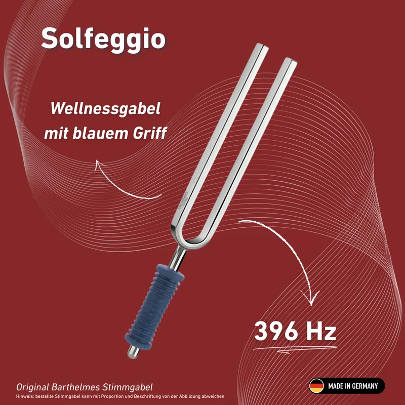 Original Barthelmes Stimmgabel Solfeggio Wellness mit blauem Griff 396 HZ | Art.-Nr. 220188
