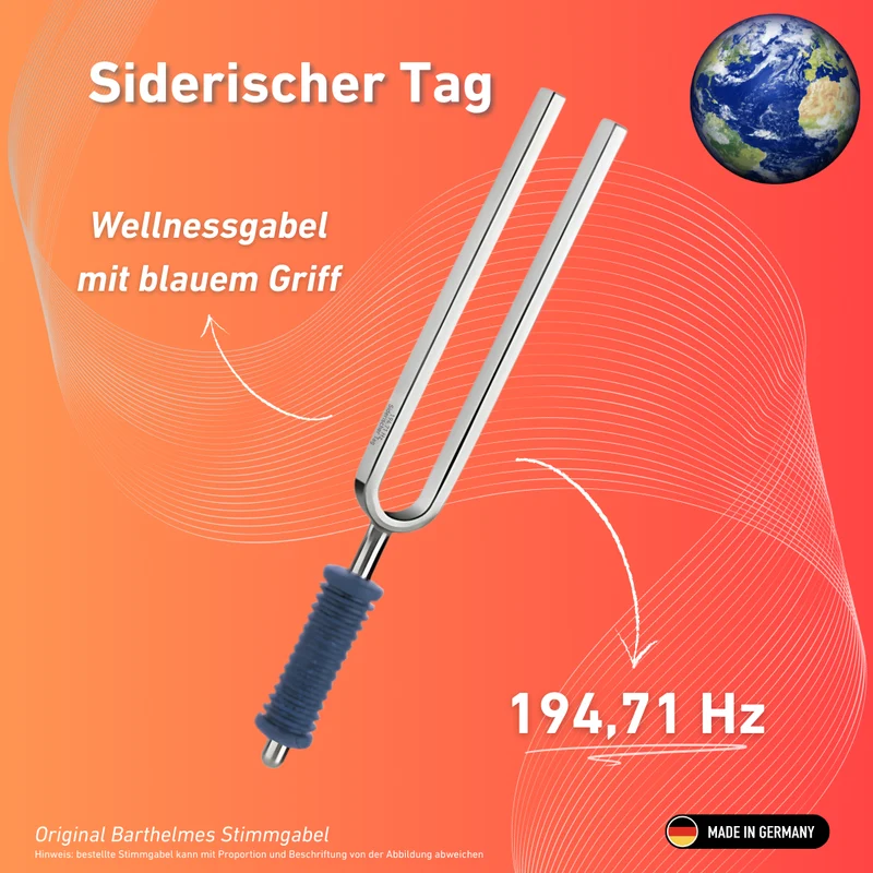 Original Barthelmes Stimmgabel Siderischer Tag Wellness mit blauem Griff 194,71 Hz | Art.-Nr. 220135
