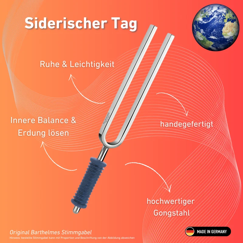Original Barthelmes Stimmgabel Siderischer Tag Wellness mit blauem Griff 194,71 Hz | Art.-Nr. 220135