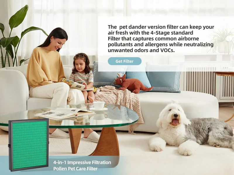 AROEVE Air Filter Replacement | MK04- Pet Dander Version(2 packs)