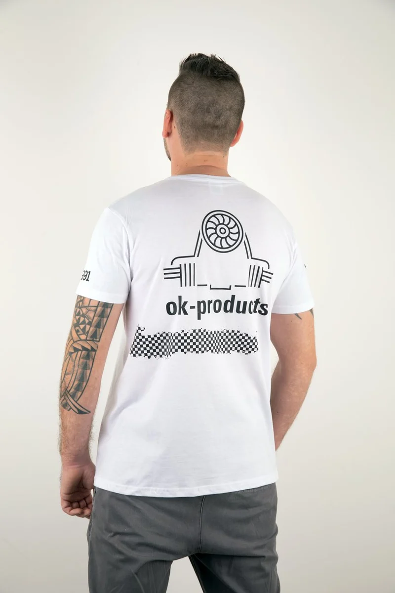 T-Shirt ok-products weiß Luft spart Wasser