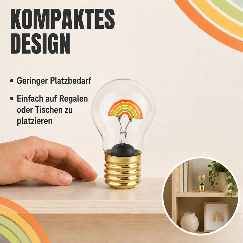 LIVMORE LED-Dekoleuchte in Glühbirnenform mit Herzmotiv, USB-C-aufladbar, 6,5x12cm, Rosa