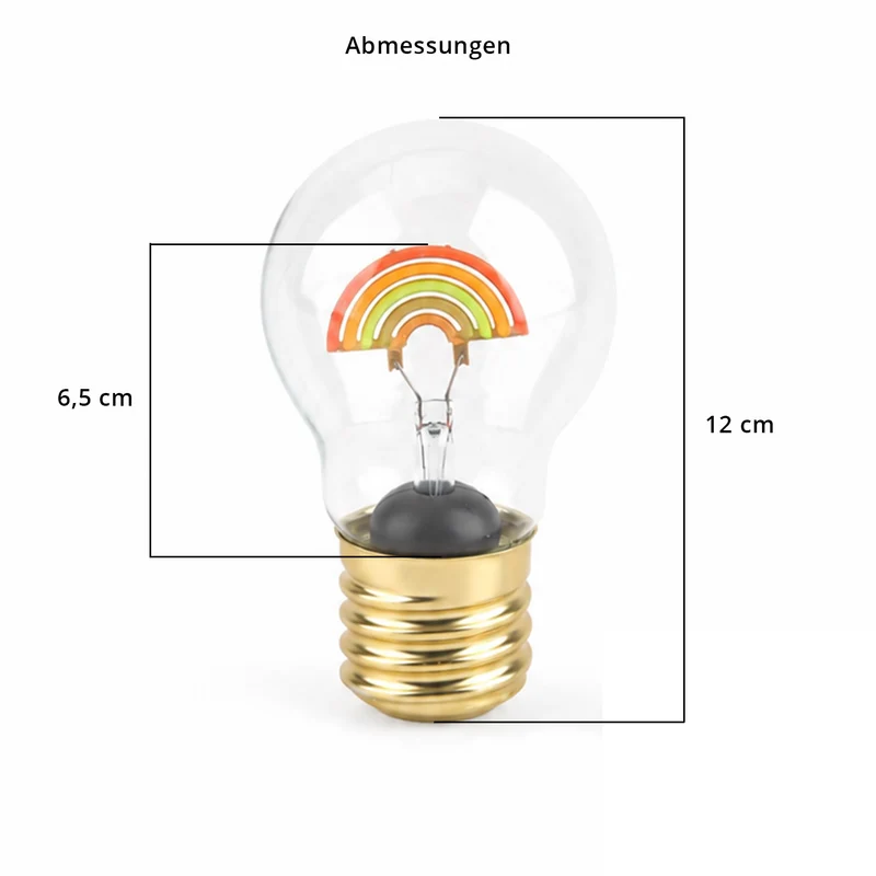 LIVMORE LED-Dekoleuchte in Glühbirnenform mit Herzmotiv, USB-C-aufladbar, 6,5x12cm, Rosa