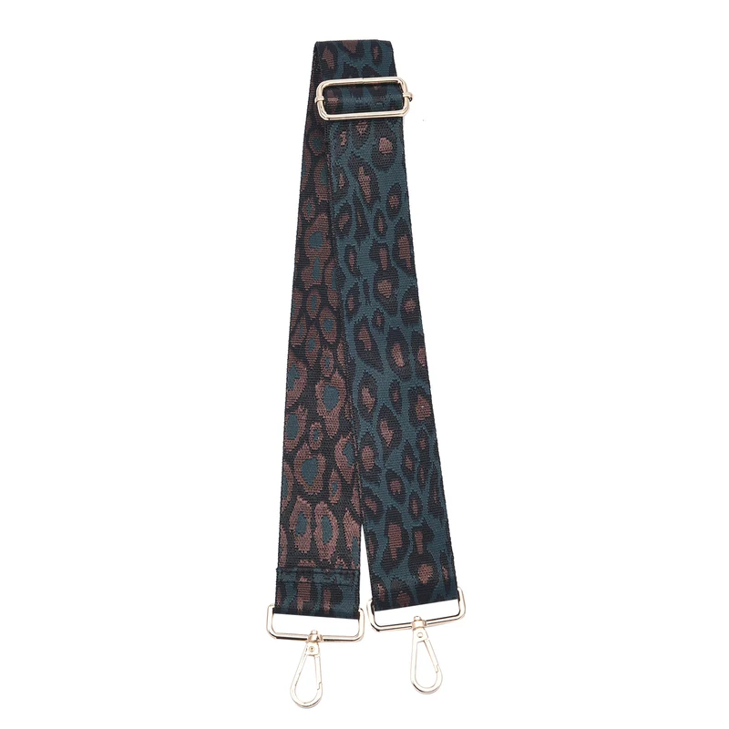 Verstellbarer Riemen, Leopardenmuster, Größe: 80-115x5cm cm, Braun und Grün