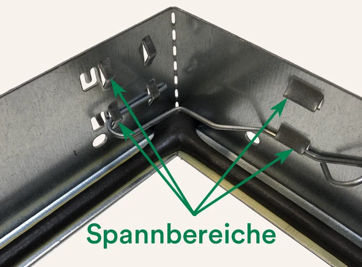 Taschenfilter Aufnahmerahmen 305 x 610 x 70mm mit Dichtung
