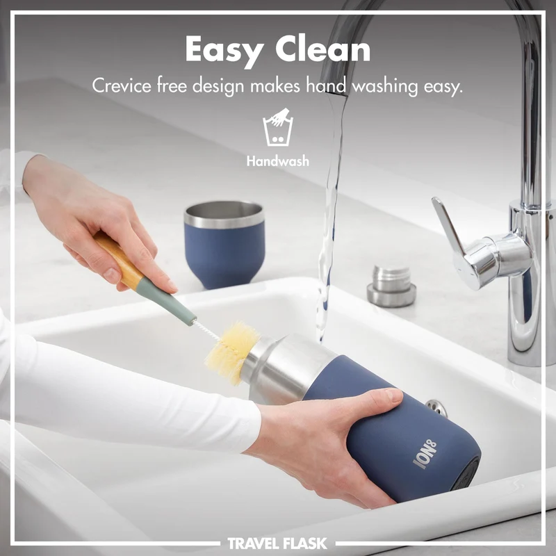 ION8 Luma Vacuum Insulated, Flask & Mug, Ash Navy, 700ml (24oz)