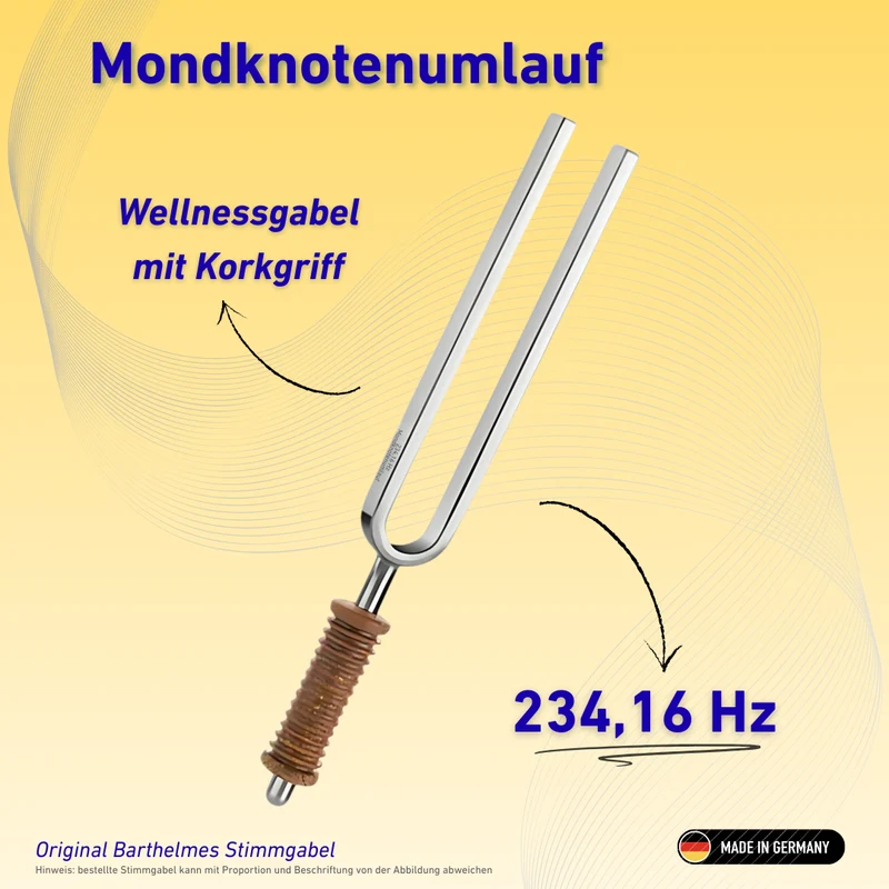 Stimmgabel Mondknotenumlauf Wellness mit Korkgriff 234,16 HZ | Art.-Nr. 220064