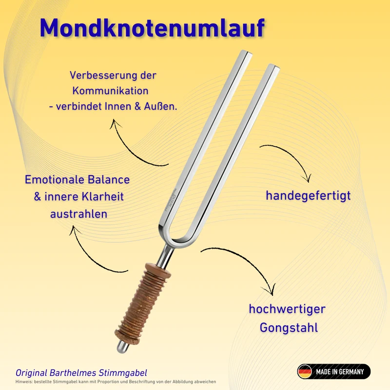 Stimmgabel Mondknotenumlauf Wellness mit Korkgriff 234,16 HZ | Art.-Nr. 220064