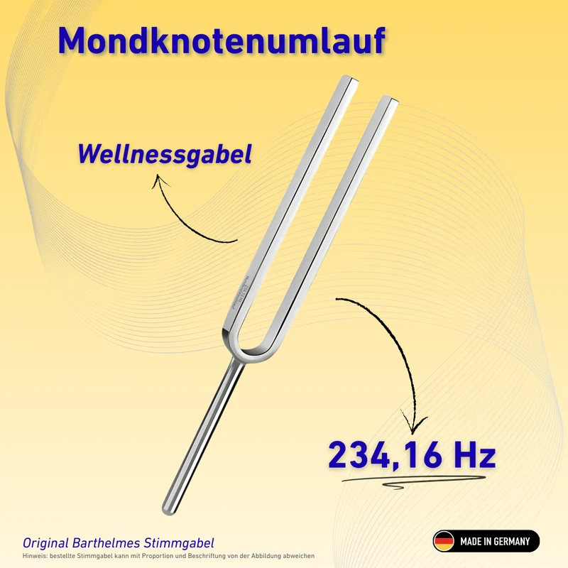 Stimmgabel Mondknotenumlauf Wellness mit blauem Griff 234,16 HZ | Art.-Nr. 220063