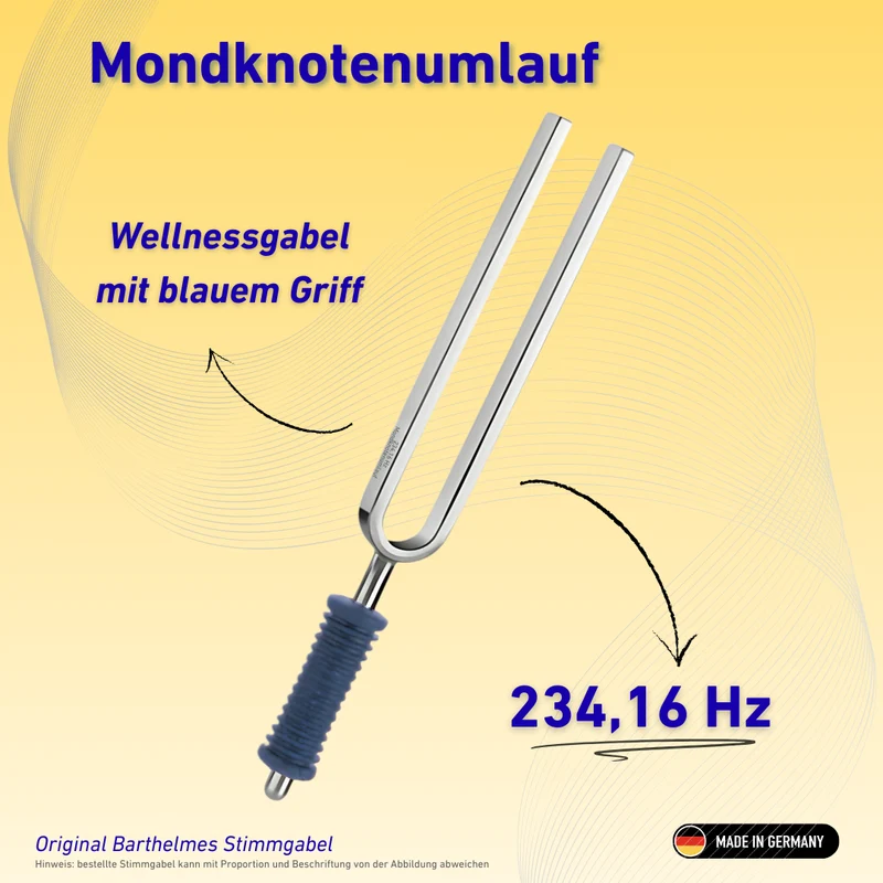 Stimmgabel Mondknotenumlauf Wellness mit blauem Griff 234,16 HZ | Art.-Nr. 220142
