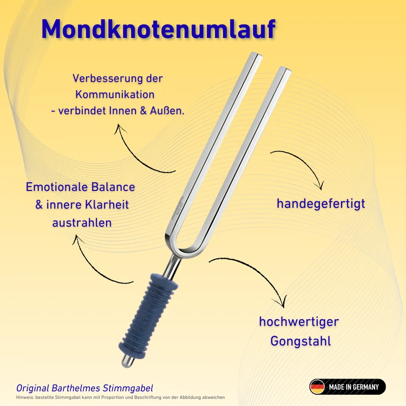 Stimmgabel Mondknotenumlauf Wellness mit blauem Griff 234,16 HZ | Art.-Nr. 220142