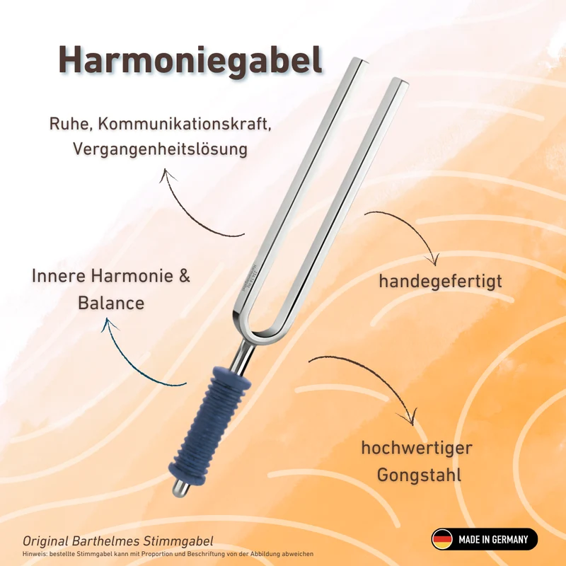 Harmoniegabel (Harmonie) Wellness mit blauem Griff 234,16 HZ | Art.-Nr. KO 234-Harmonie/7-KB