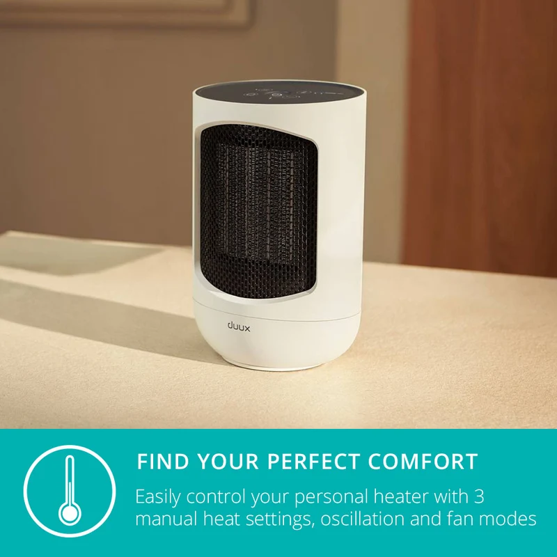 Duux Zone Personal Ceramic Heater 600-1500 Watts