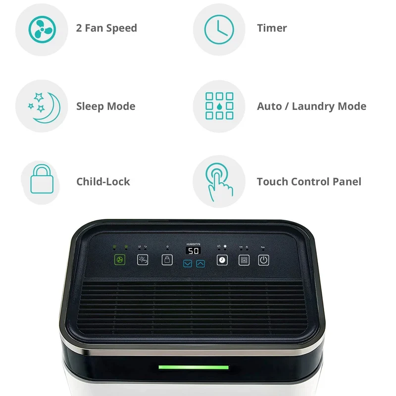 EcoAir DC26 Air Dehumidifier Refrigerant 26L/Day