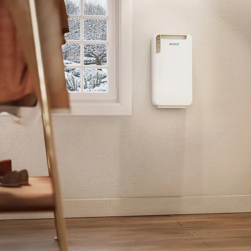 EcoAir Piccola Wall Mounted or Free Standing Air Dehumidifier Desiccant 5L/Day