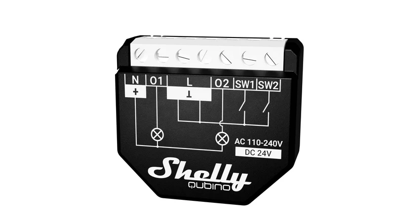 Shelly Qubino Wave 2PM - Relais - Z-Wave - Smart Home - Kompatibel mit Z-Wave Smart Home Produkten