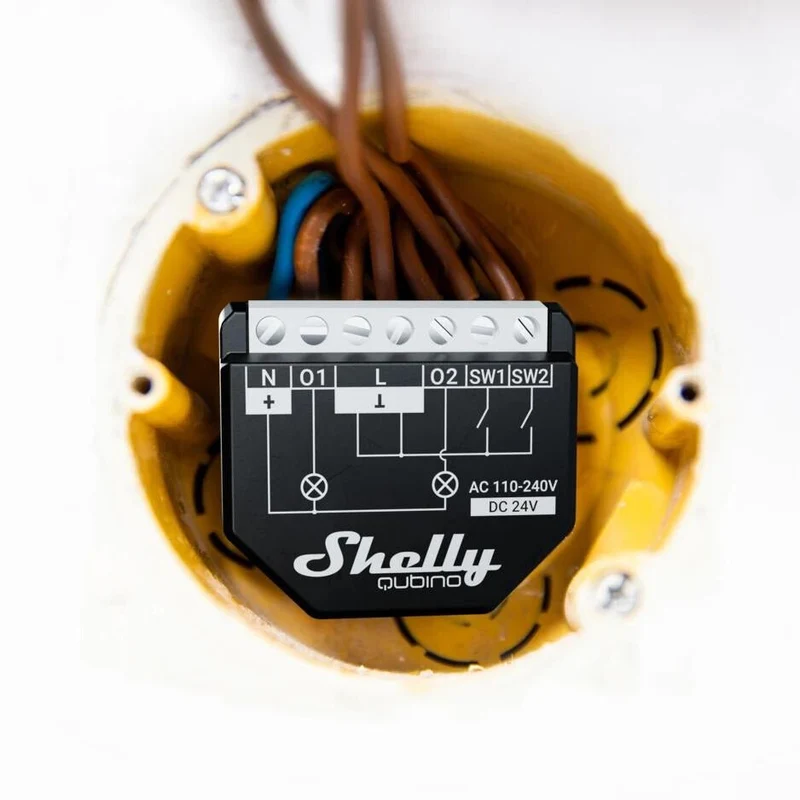 Shelly Qubino Wave 2PM - Relais - Z-Wave - Smart Home - Kompatibel mit Z-Wave Smart Home Produkten