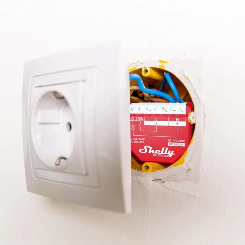 Shelly Qubino Wave 1PM - Relais - Z-Wave - Smart Home - Kompatibel mit Z-Wave Smart Home Produkten