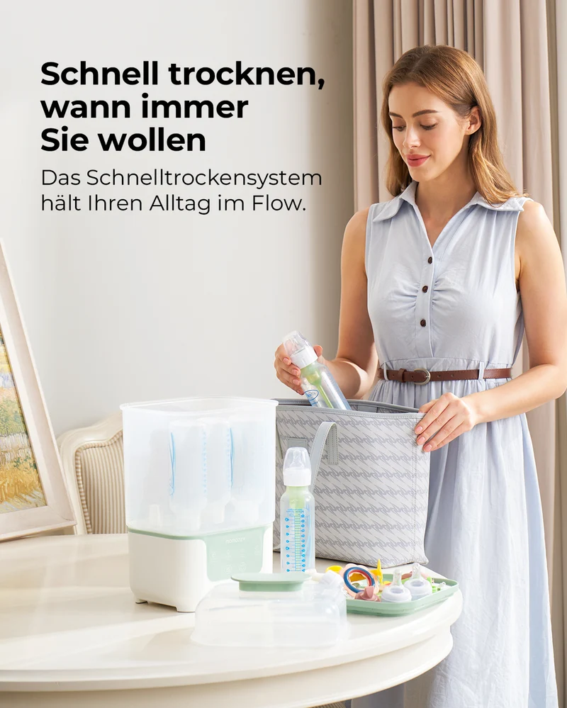 Momcozy 4-in-1 Kompakter Flaschensterilisator & Trockner