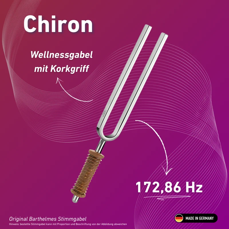Stimmgabel Chiron Wellness mit Korkgriff 172,86 Hz | Art.-Nr. 220037