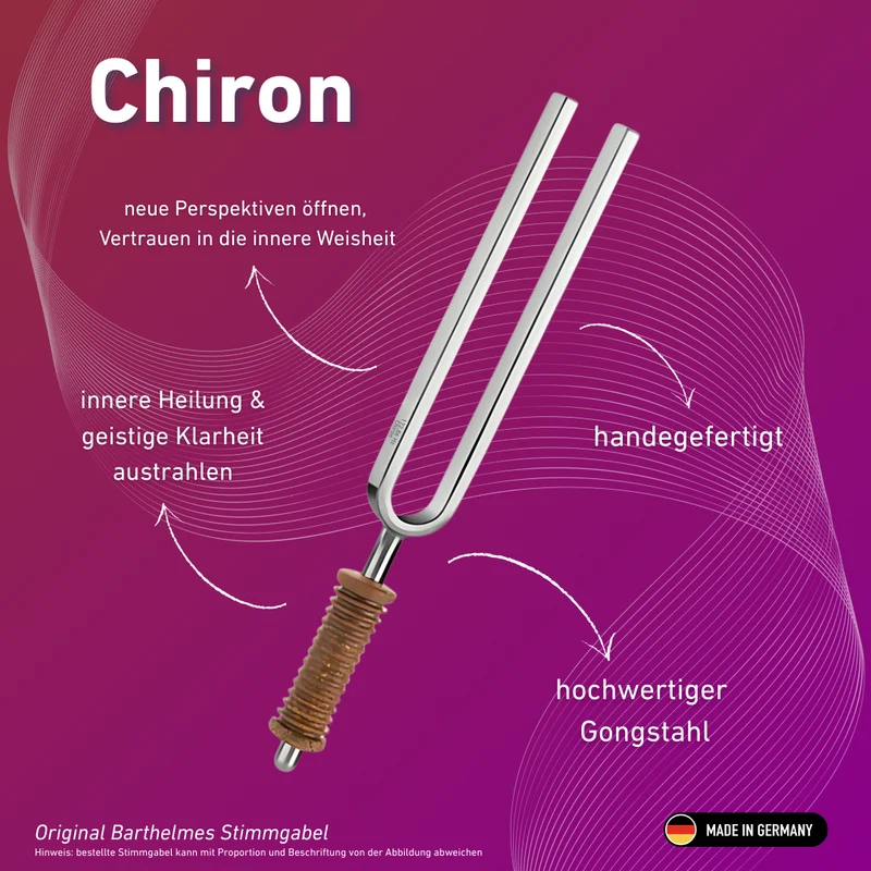 Stimmgabel Chiron Wellness mit Korkgriff 172,86 Hz | Art.-Nr. 220037